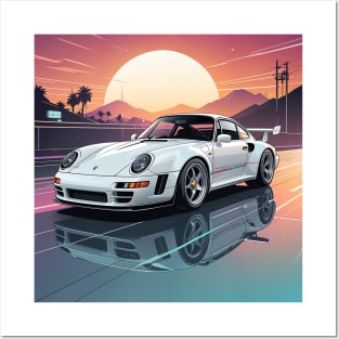 Vintage Porsche Racing Retro Posters and Art